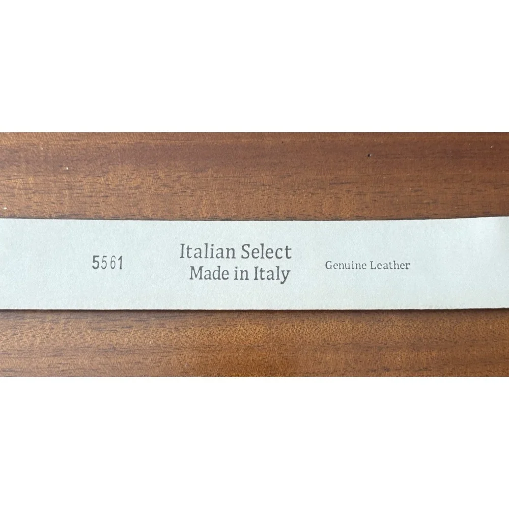 Italian Leather Belts Lot of 2‎ Size 42 Lizard Embossed Black Tan Dress